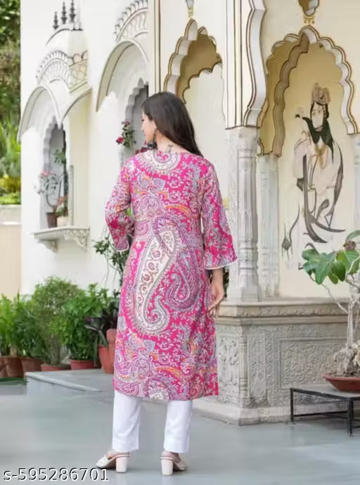 Buy Women’s Less Kurti with Lace Detailing