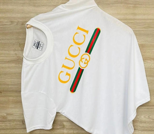 Gucci Classic Men's T-Shirt – Premium White Cotton Crewneck