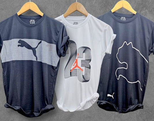 Men's Premium Activewear Graphic T-Shirt Combo (Pack of 3)