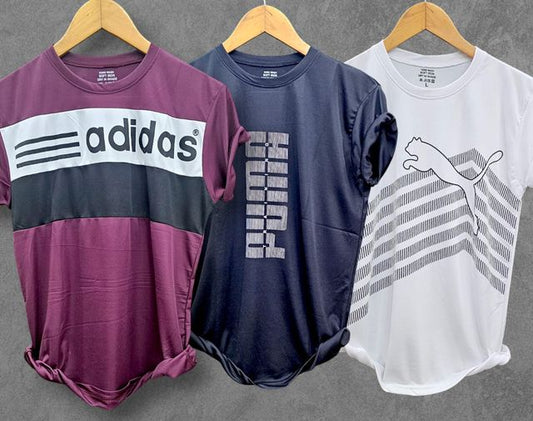 Men's Premium Activewear Graphic T-Shirt Combo (Pack of 3)