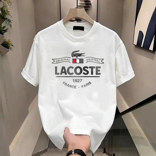 Lacoste Heritage Graphic Print Crewneck T-Shirt