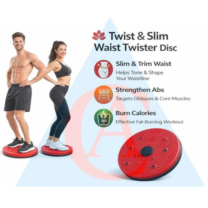 Twist & Slim Waist Twister Disc, Abdominal Exerciser, Body Toner, Fat Burner