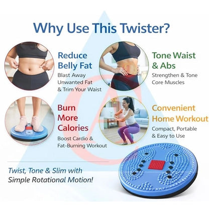 Twist & Slim Waist Twister Disc, Abdominal Exerciser, Body Toner, Fat Burner