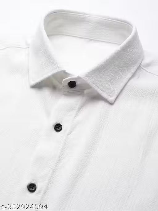 Men's Premium Crinkle Textured Full Sleeve Shirt (Pack of 2)