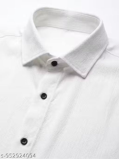 Men's Premium Crinkle Textured Full Sleeve Shirt (Pack of 2)