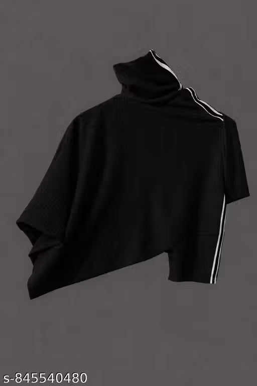 Premium Men’s Frill Polo Collar Half-Zip T-Shirt