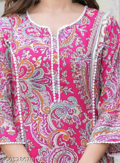 Buy Women’s Less Kurti with Lace Detailing