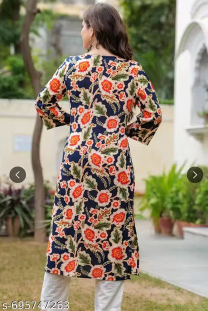 Buy Blue Straight Kurtis Online at Best Prices